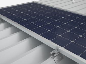 Trapezoidal metal roof mounting system